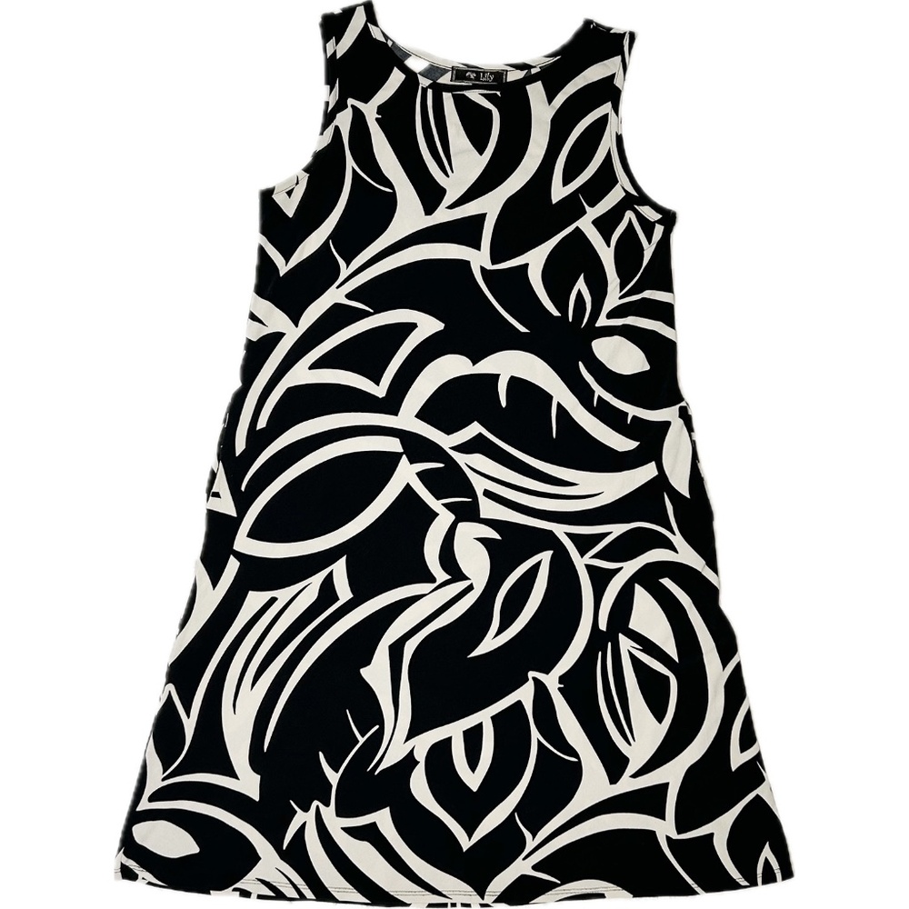 Lily Abstract Print Sleeveless Dress - Medium
